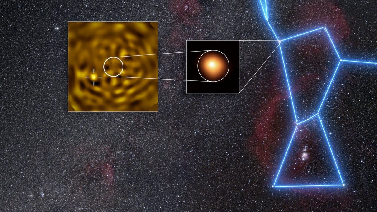 Uite dovada! Telescopul a fotografiat pentru prima oară steaua ascunsă din spatele pulsațiilor sălbatice ale Betelgeuse