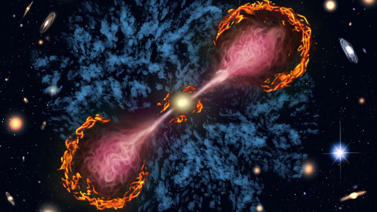 Jet-urile găurilor negre modelează evoluția galaxiilor